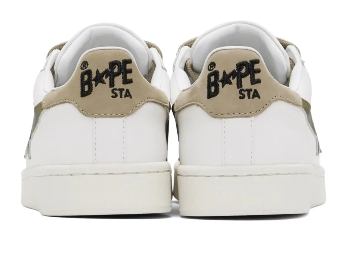 A BATHING APE SKULL STA WHITE BEIGE