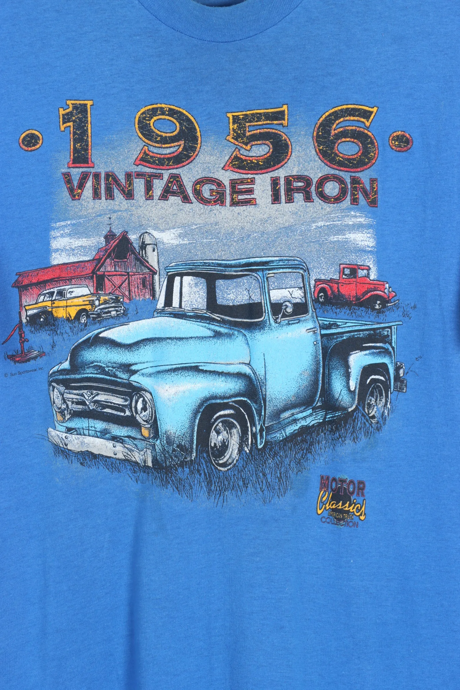 AMERICAN TRUCK COLLECTION SINGLE STITCH BLUE CARS SINGLE STITCH TEE (