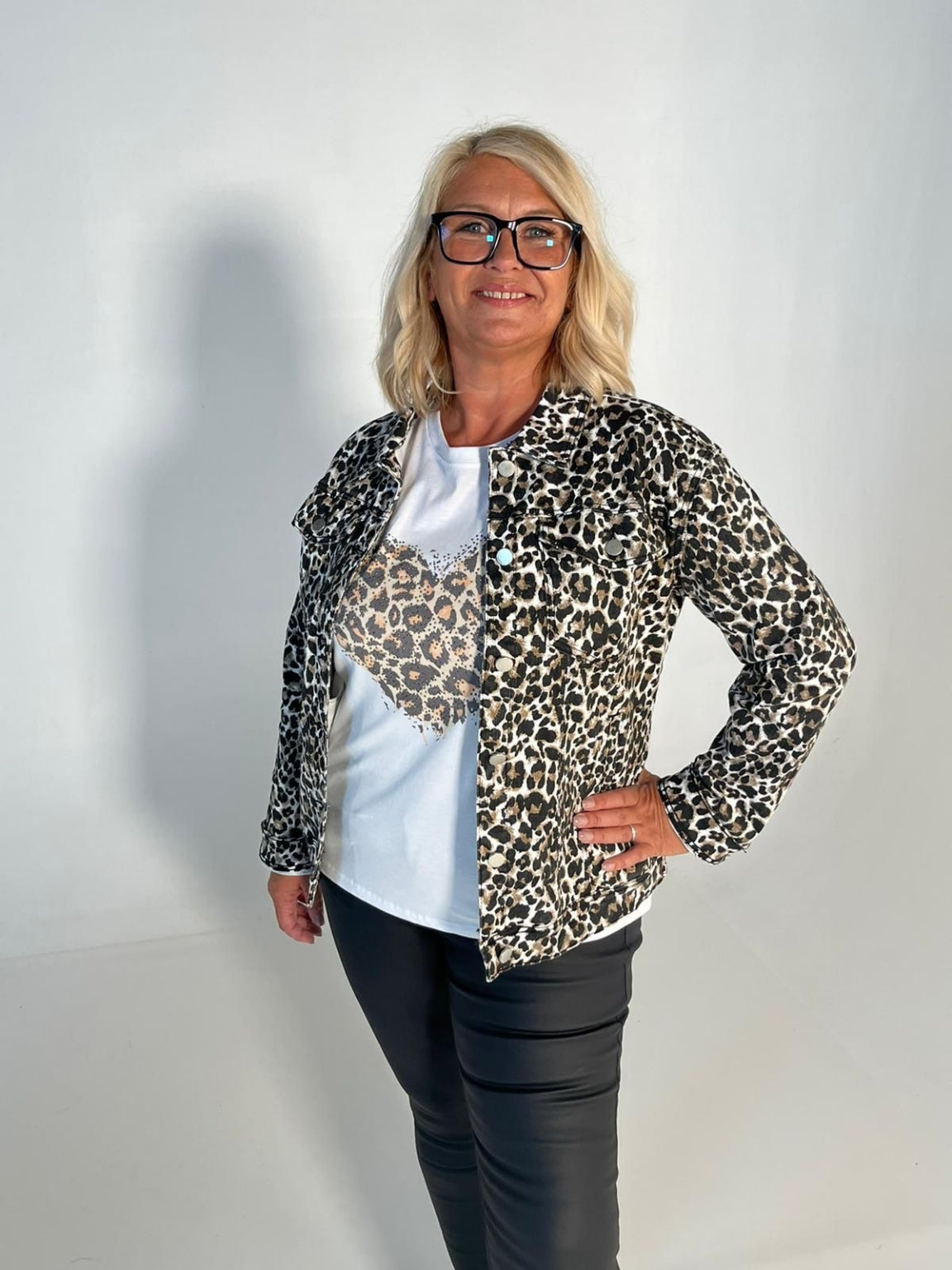 Animal Print Denim Jacket