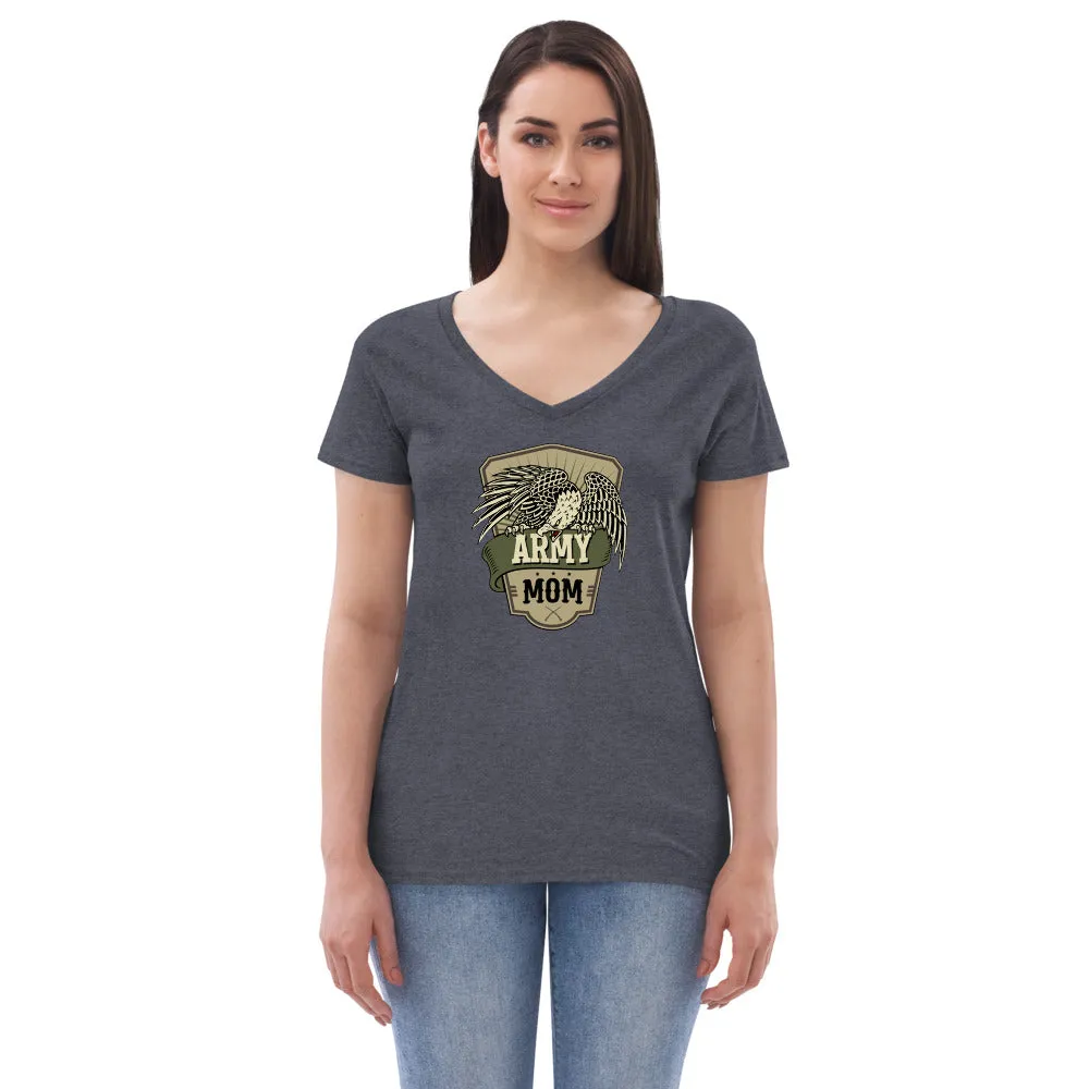 Army Mom Recycled V-Neck T-Shirt