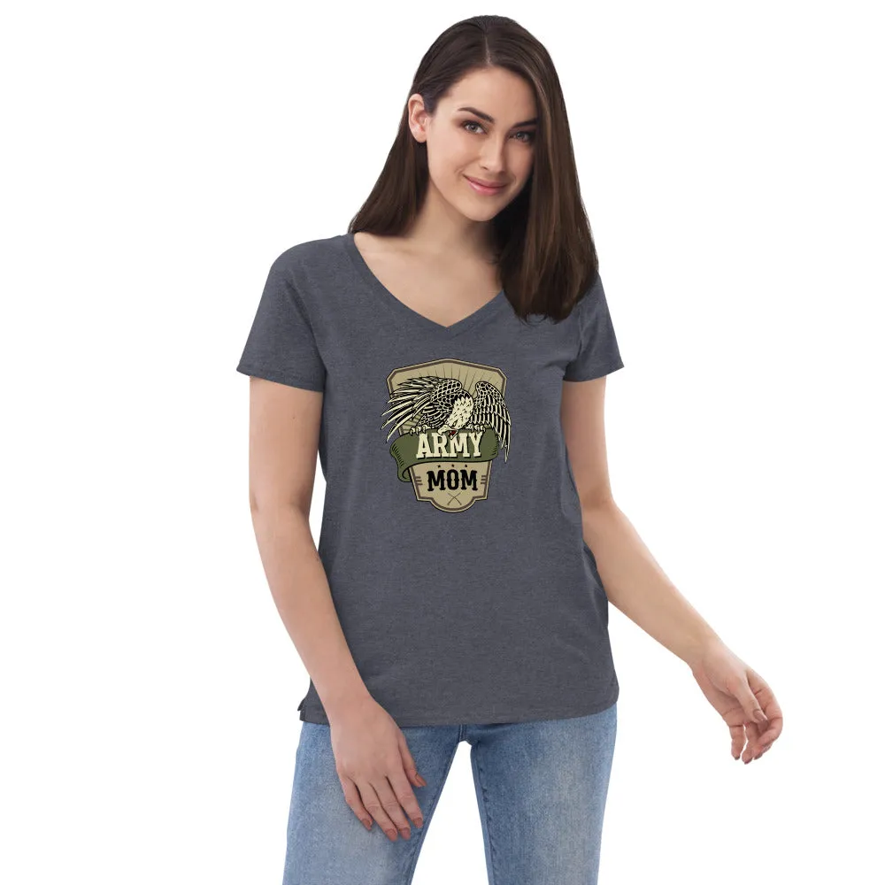 Army Mom Recycled V-Neck T-Shirt