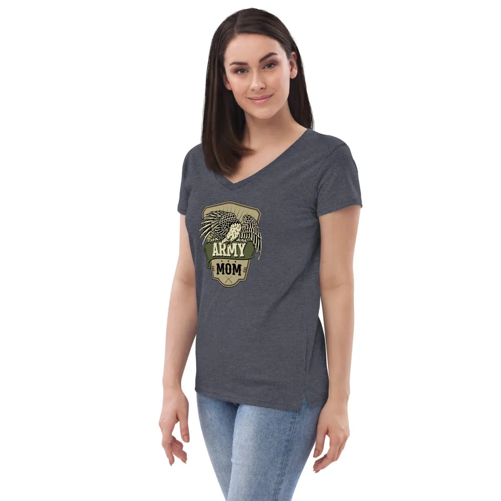 Army Mom Recycled V-Neck T-Shirt