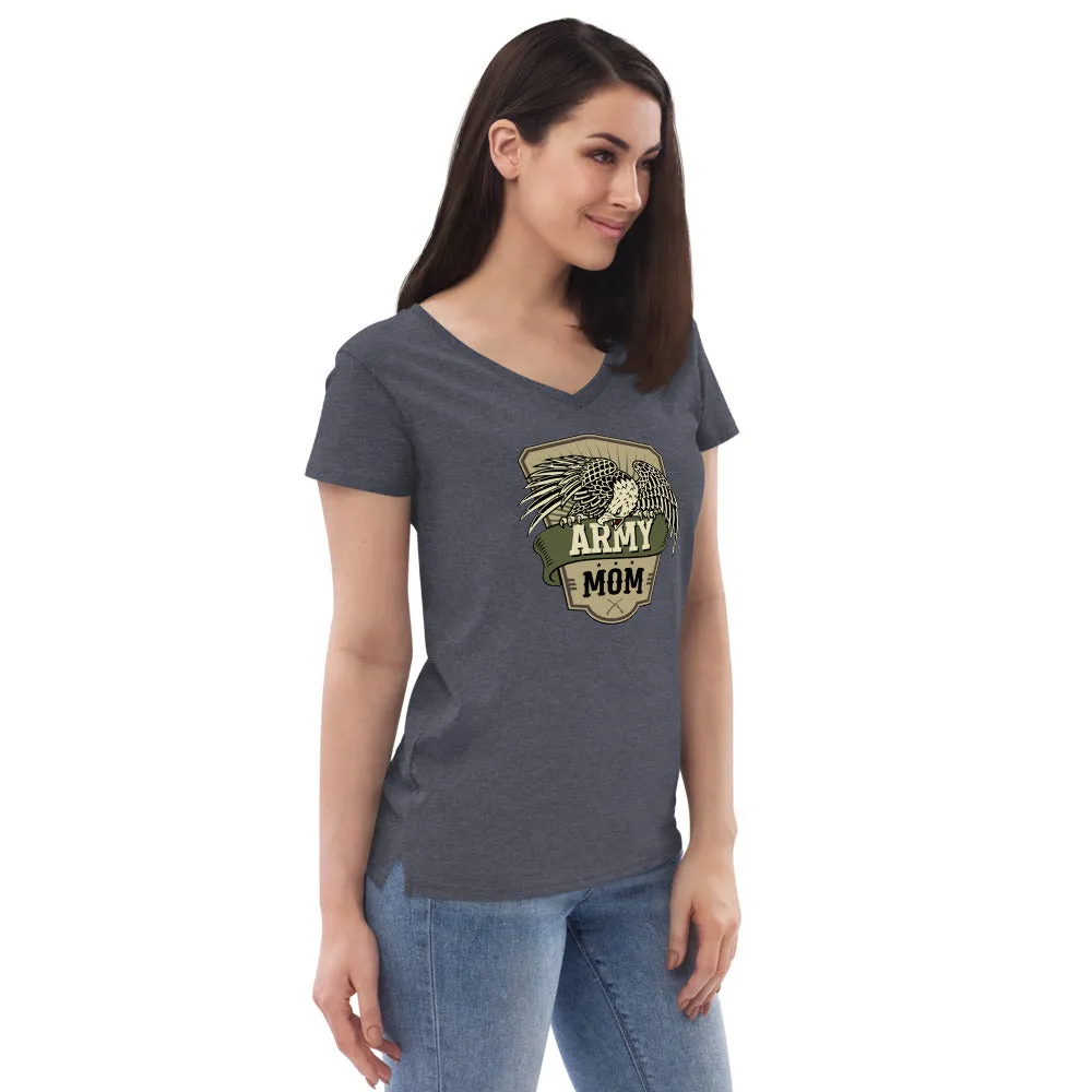 Army Mom Recycled V-Neck T-Shirt