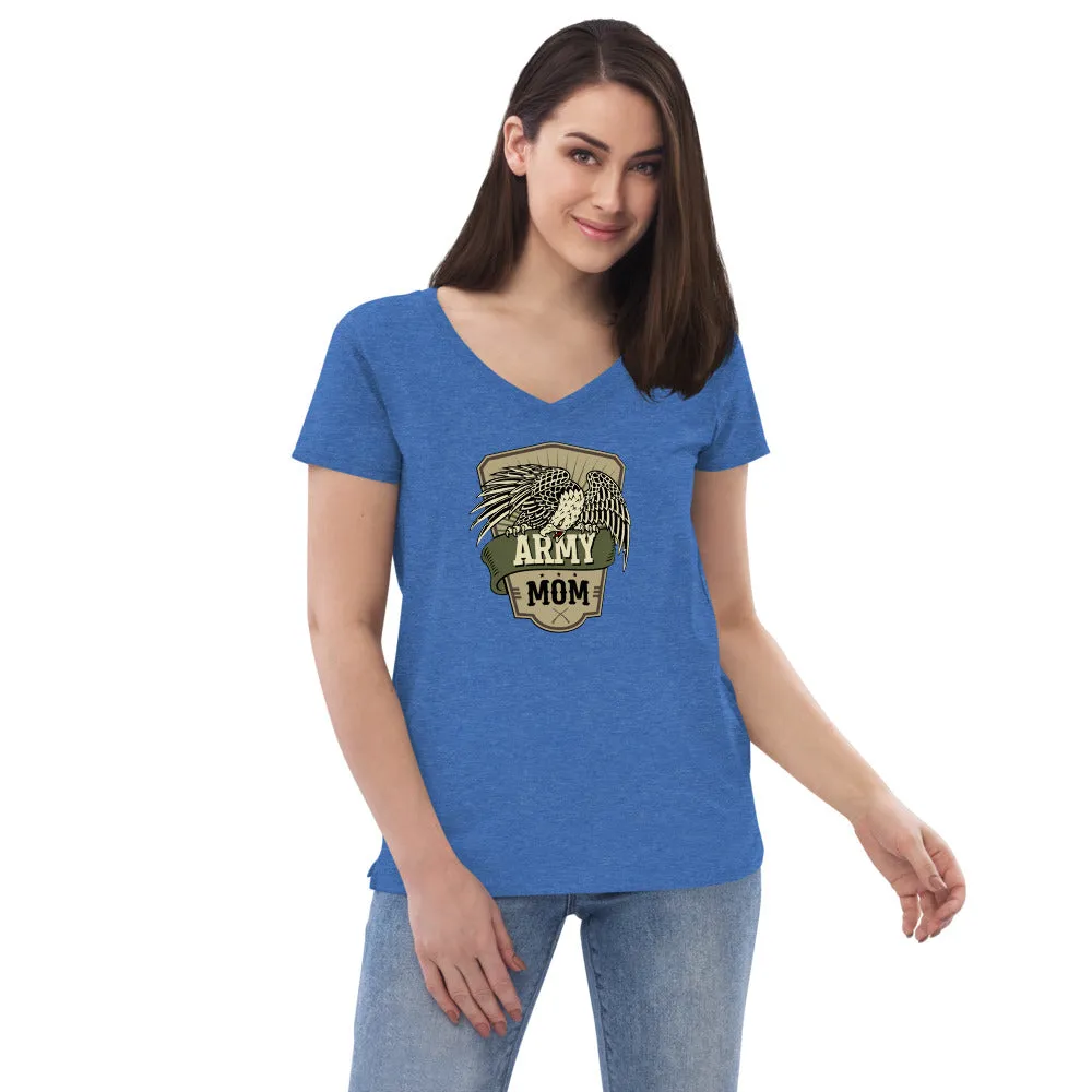 Army Mom Recycled V-Neck T-Shirt