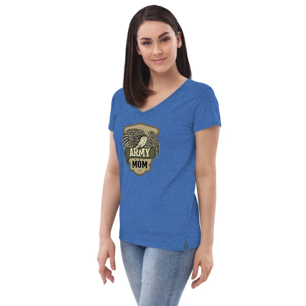 Army Mom Recycled V-Neck T-Shirt