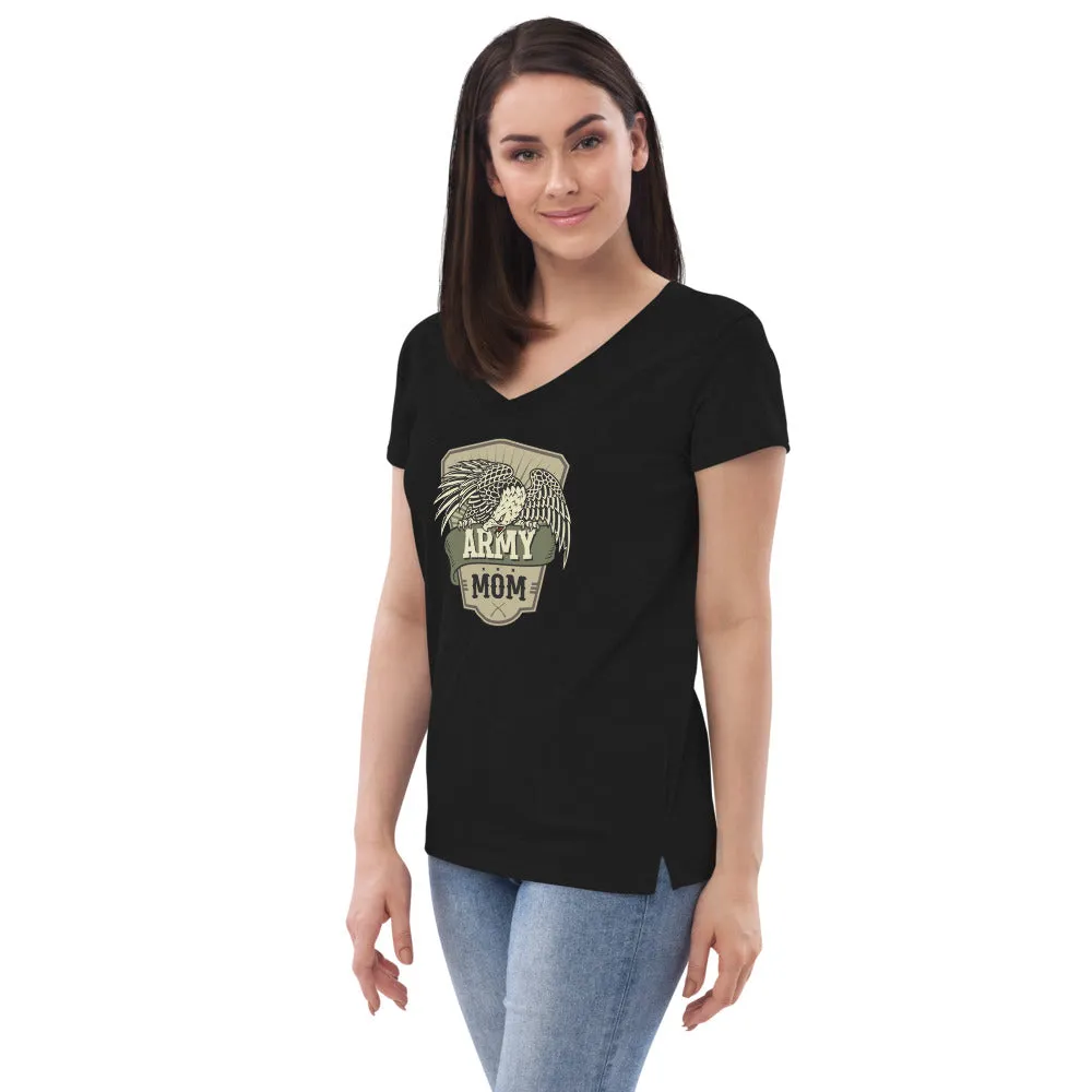 Army Mom Recycled V-Neck T-Shirt