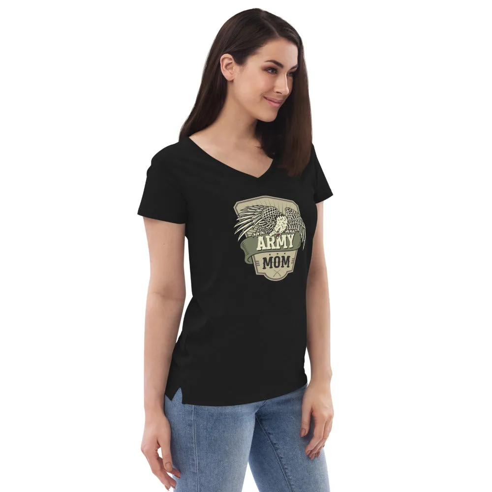 Army Mom Recycled V-Neck T-Shirt