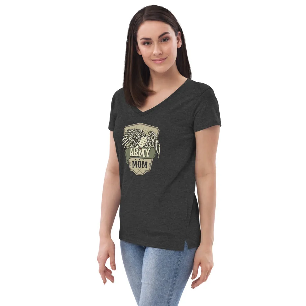 Army Mom Recycled V-Neck T-Shirt