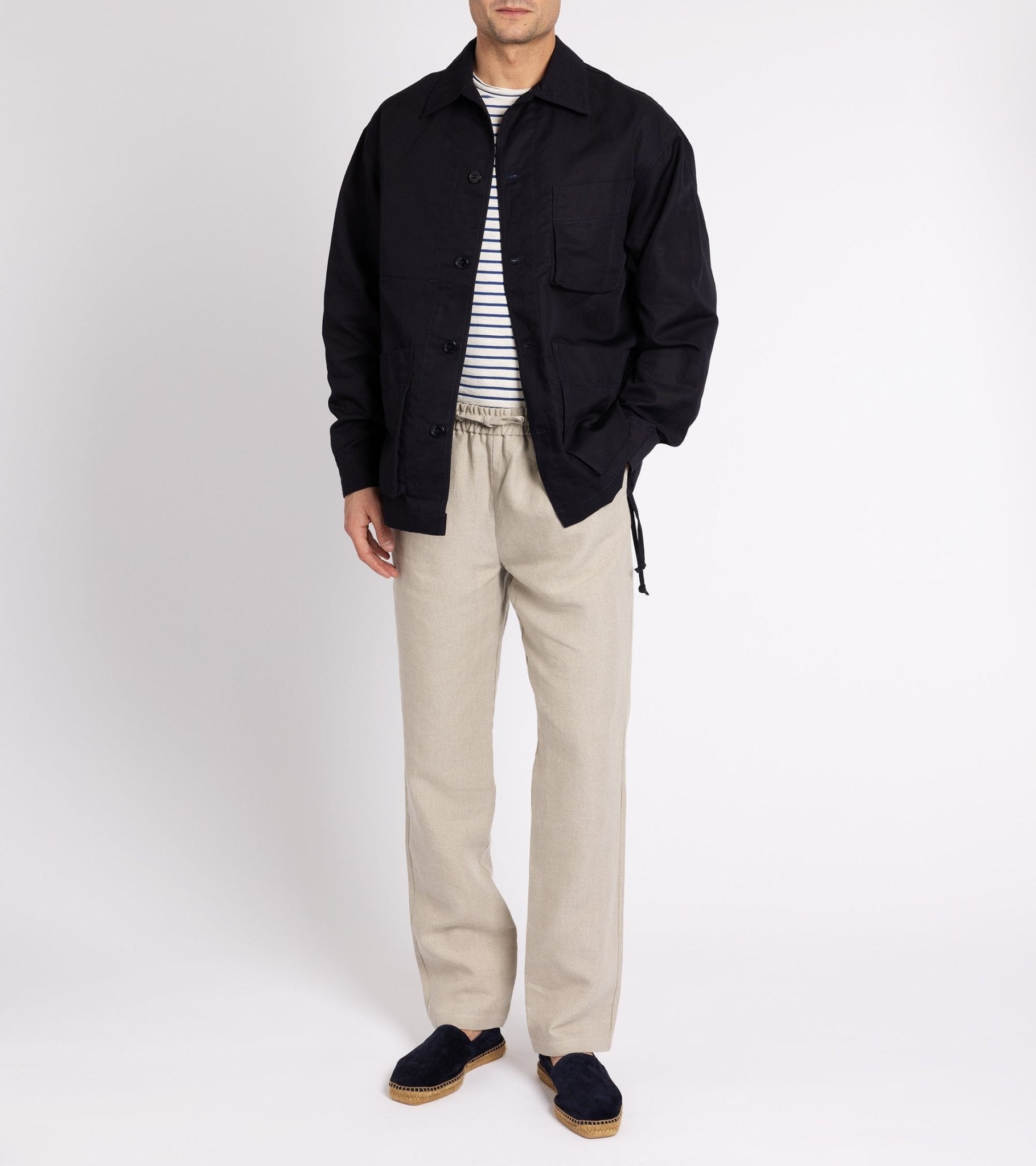 Arpenteur Cotton Linen ADN Jacket: Midnight