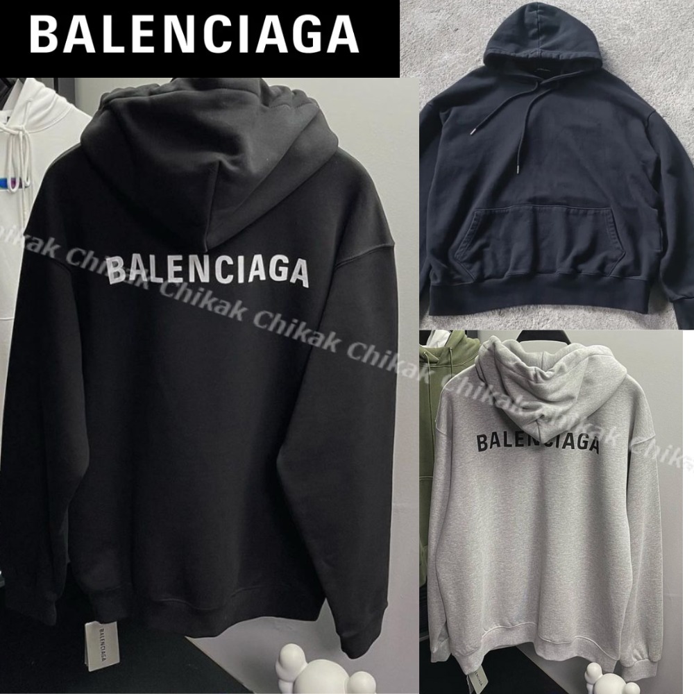 BALENCIAGA  |Balenciaga Back Hoodie Regular Fit in Black