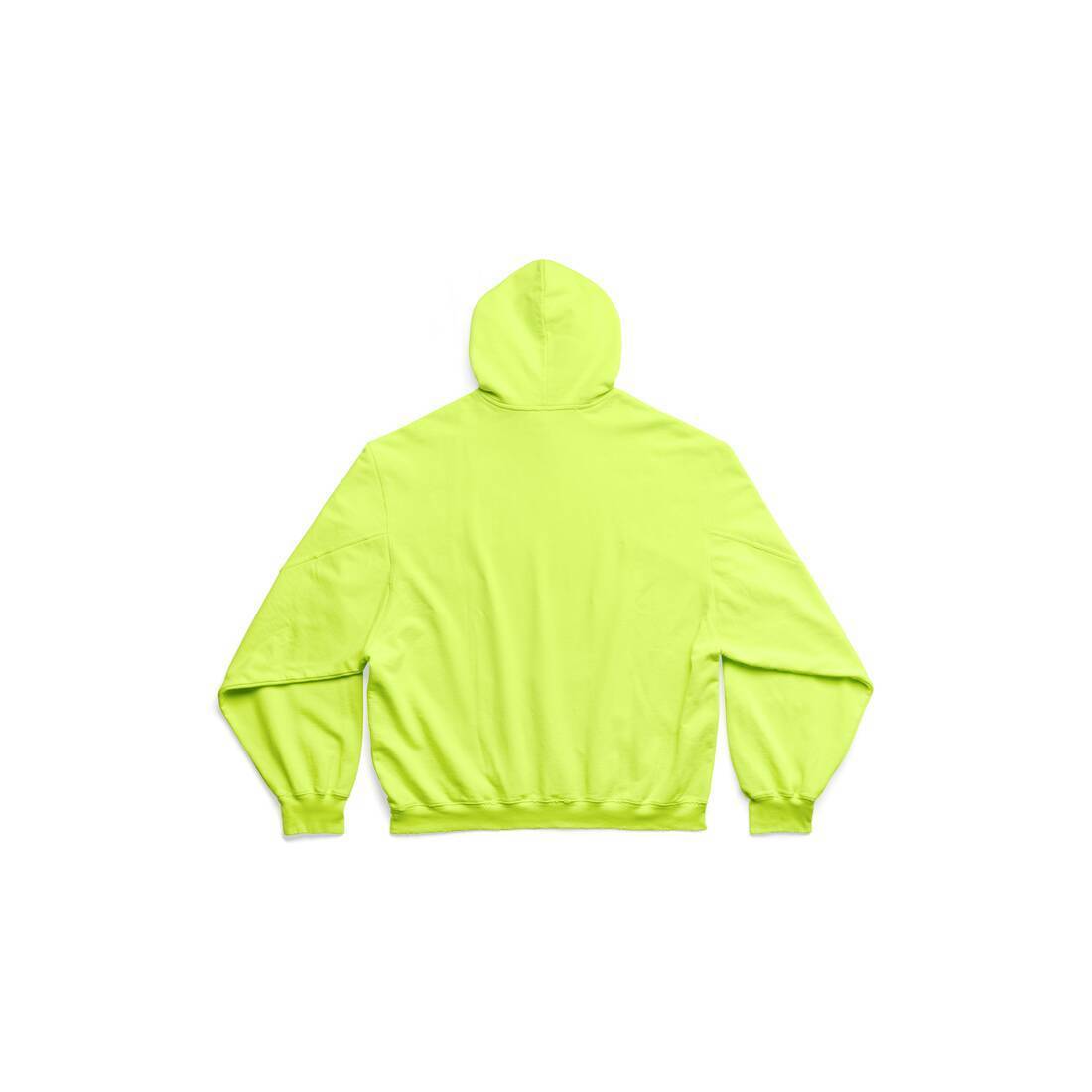 BALENCIAGA  |Caps Destroyed Hoodie  in Fluo Yellow