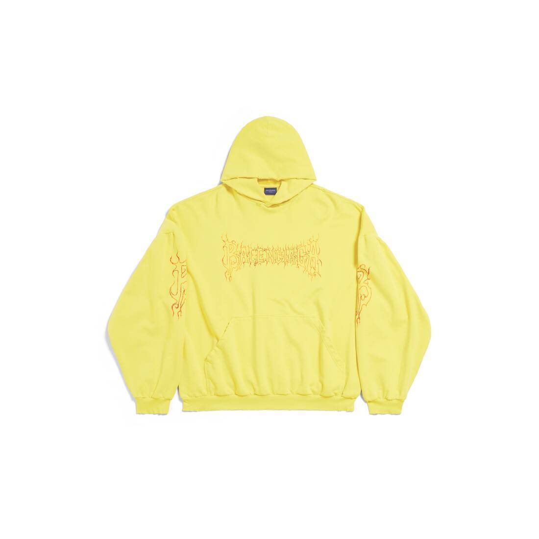 BALENCIAGA  |Darkwave Round Hoodie Oversized in Yellow/red