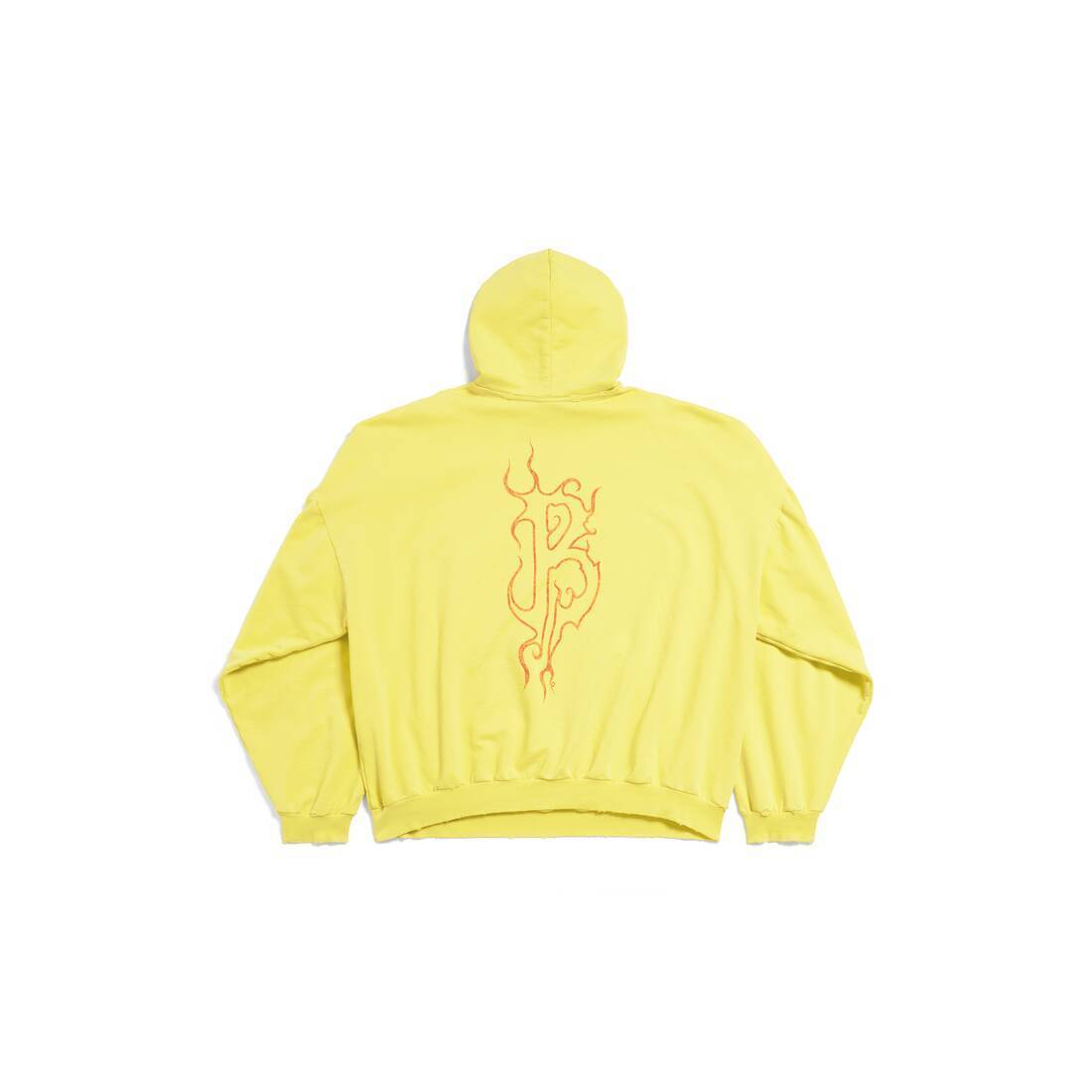 BALENCIAGA  |Darkwave Round Hoodie Oversized in Yellow/red