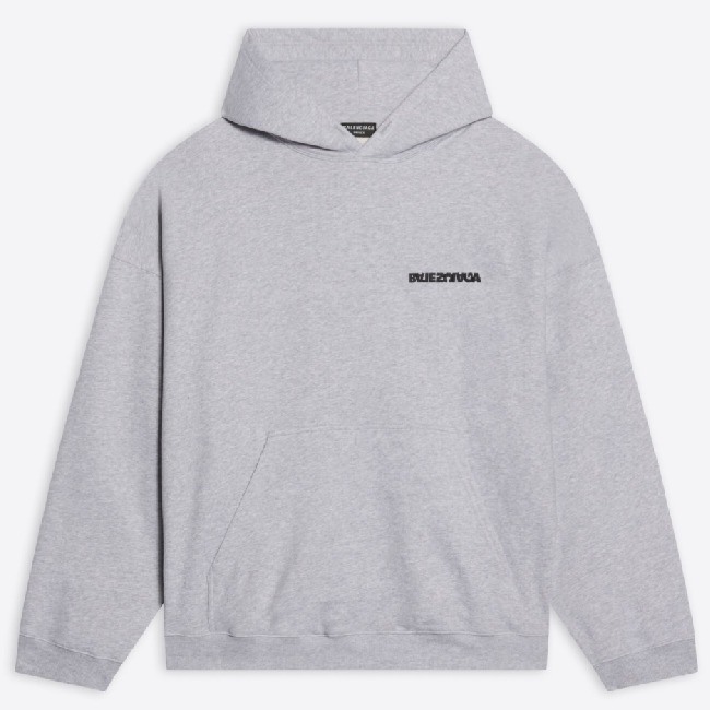 BALENCIAGA  |Men's turn wide fit hoodie in grey