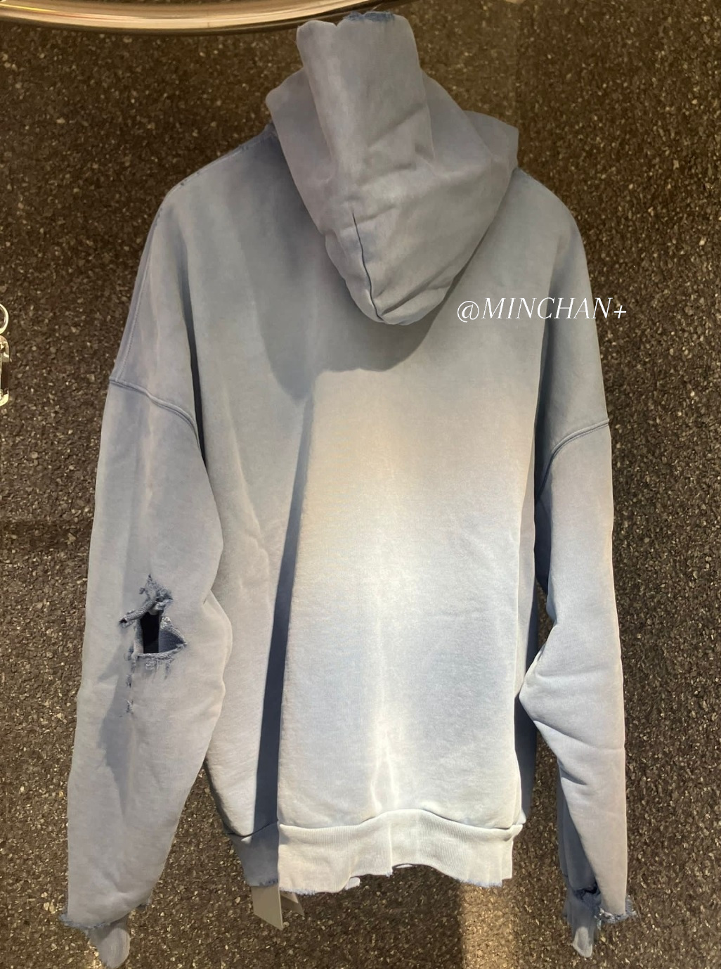 BALENCIAGA  |Paris Moon No Pocket Hoodie Oversized in Black Faded