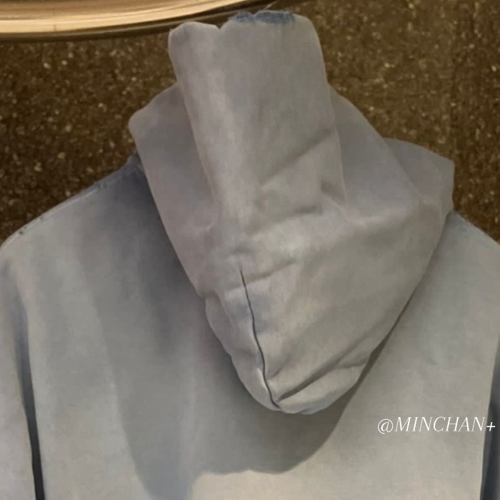 BALENCIAGA  |Paris Moon No Pocket Hoodie Oversized in Black Faded