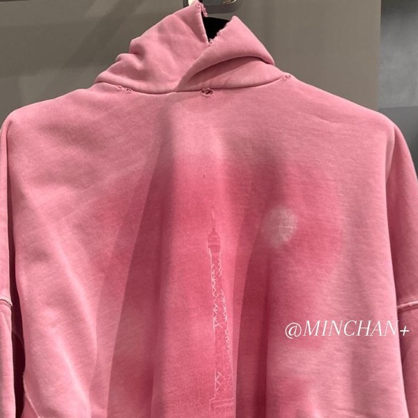 BALENCIAGA  |Paris Moon No Pocket Hoodie Oversized in Black Faded