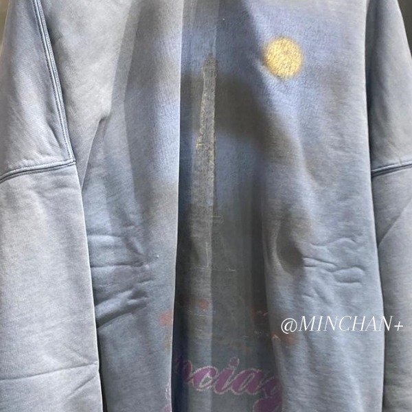 BALENCIAGA  |Paris Moon No Pocket Hoodie Oversized in Black Faded