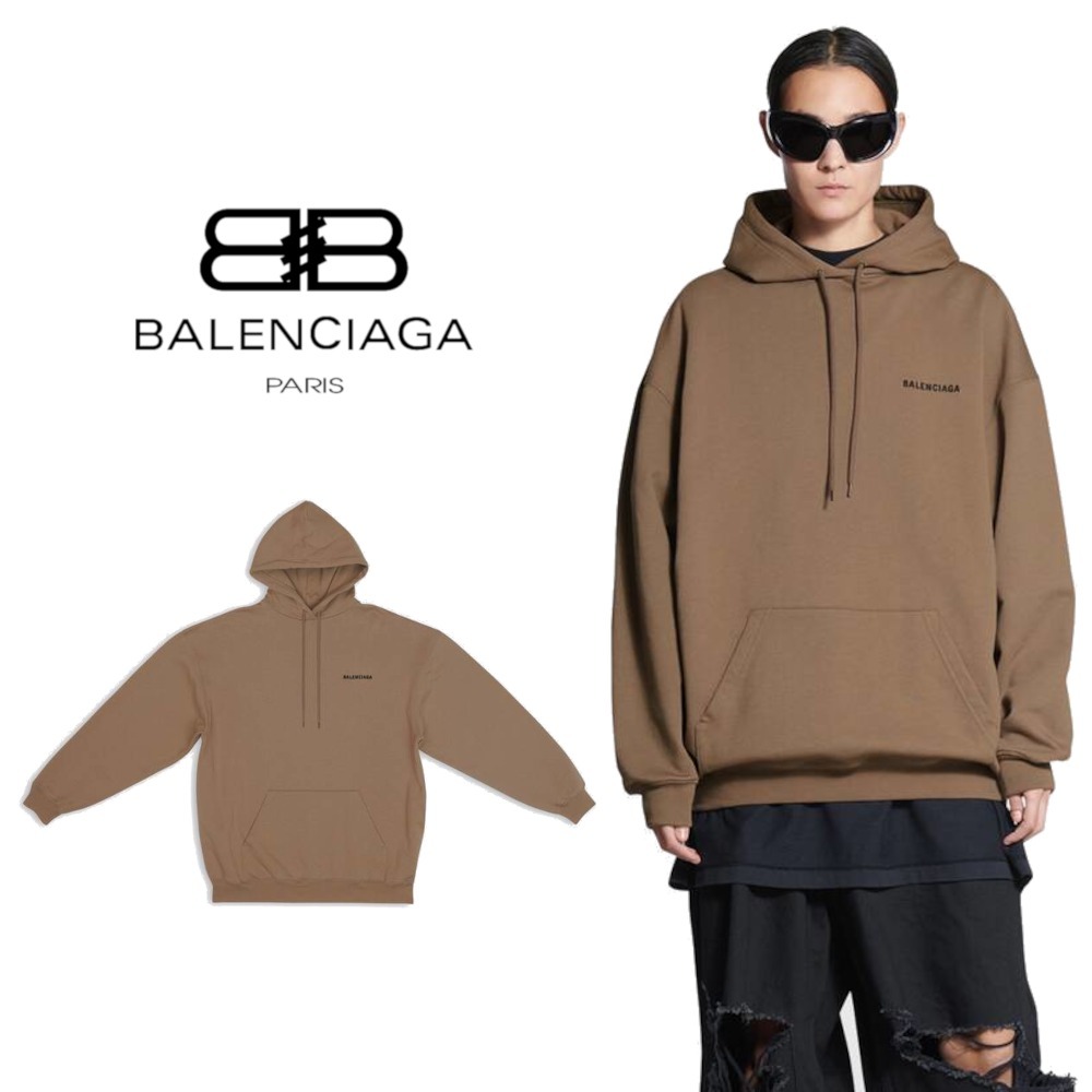 BALENCIAGA  |Women's Balenciaga Hoodie Medium Fit in Beige