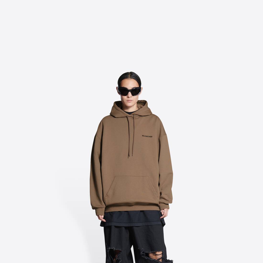 BALENCIAGA  |Women's Balenciaga Hoodie Medium Fit in Beige