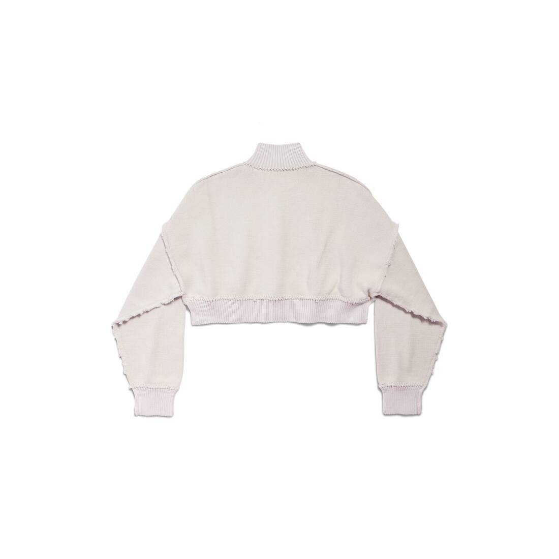 BALENCIAGA  |Women's Large Cropped Sweater in Off White