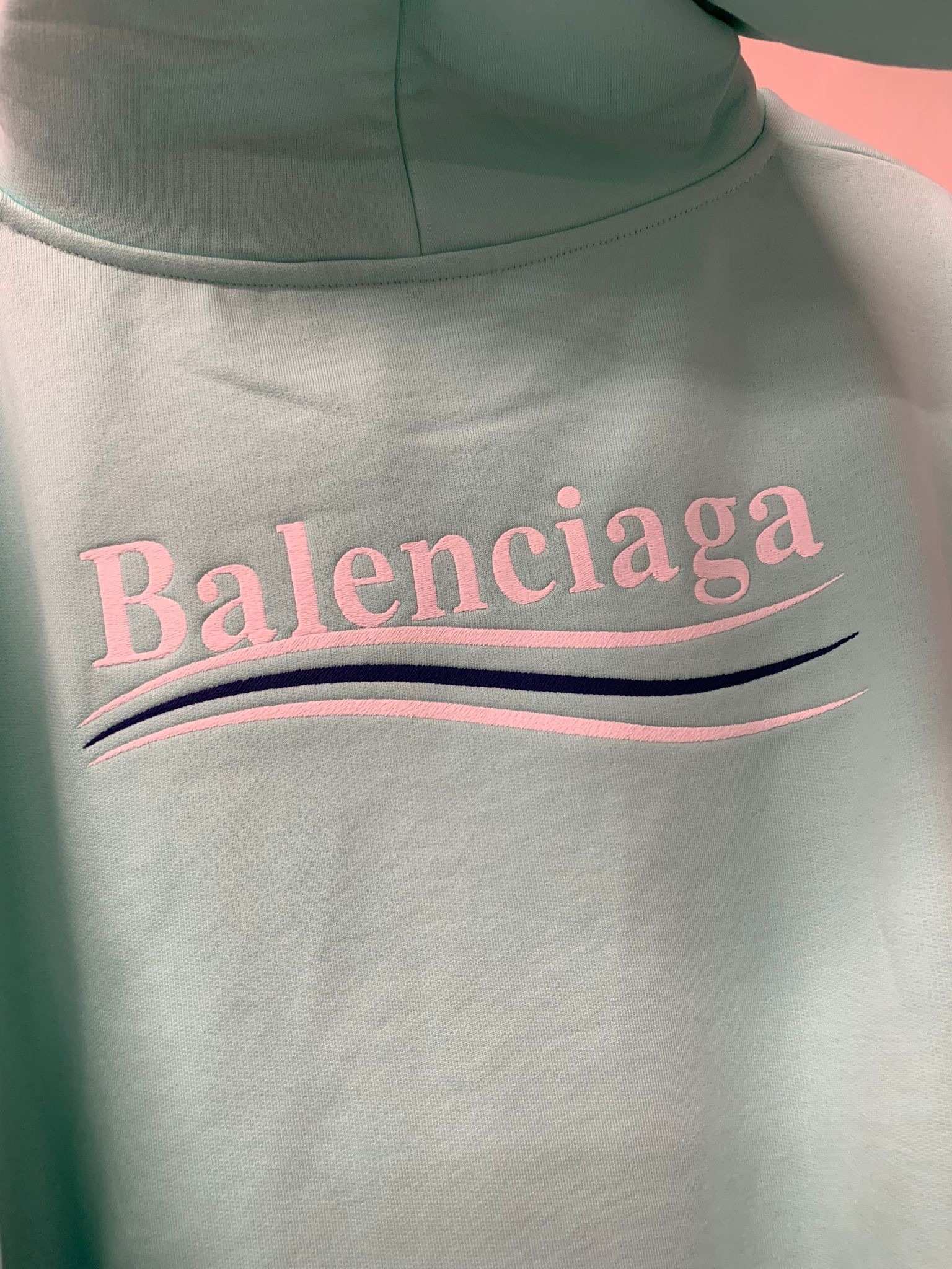 BALENCIAGA  |Women's political campaign hoodie large fit in black