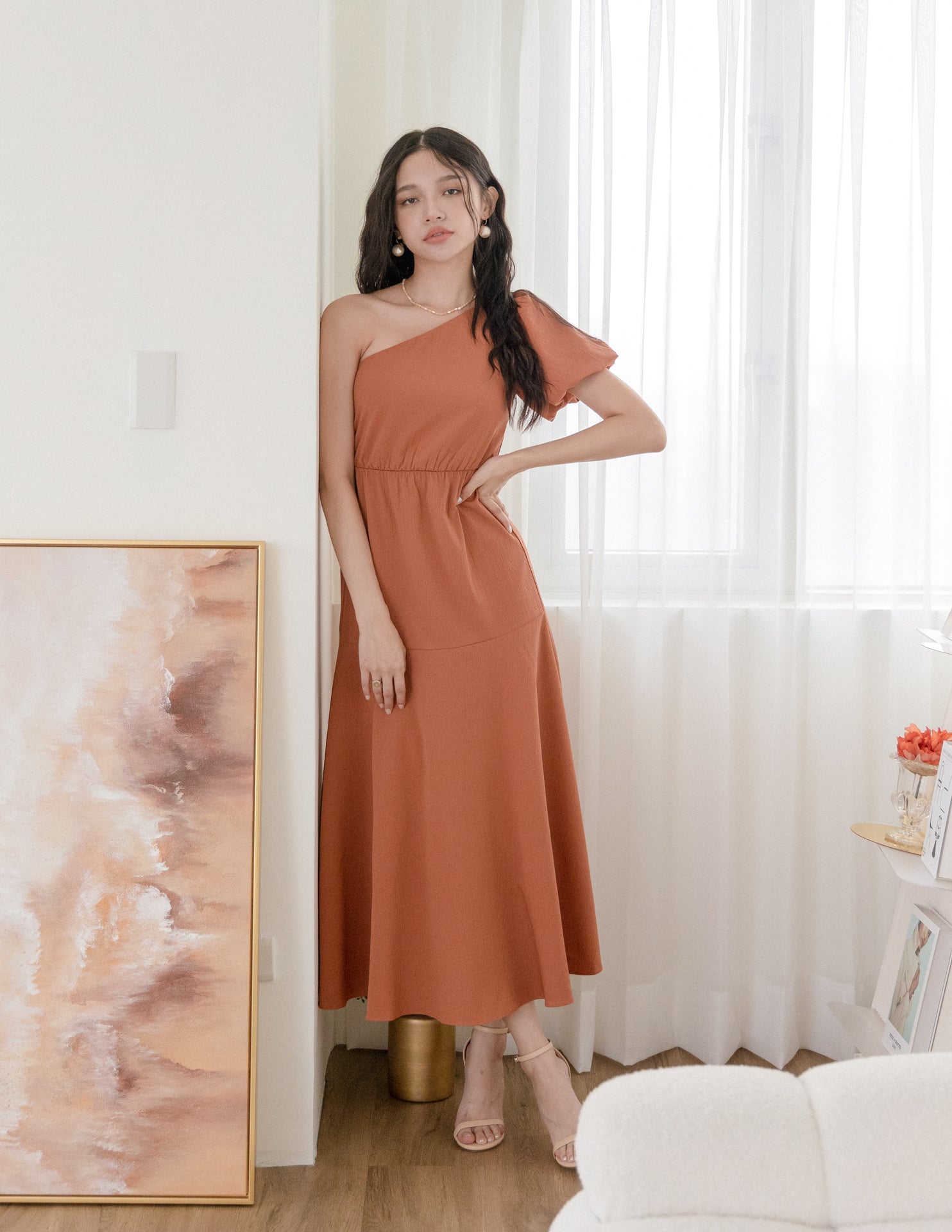 Becca Dress in Rust