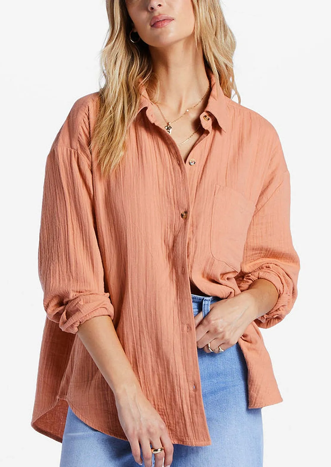 Billabong Women's Right On Button Up Shirts