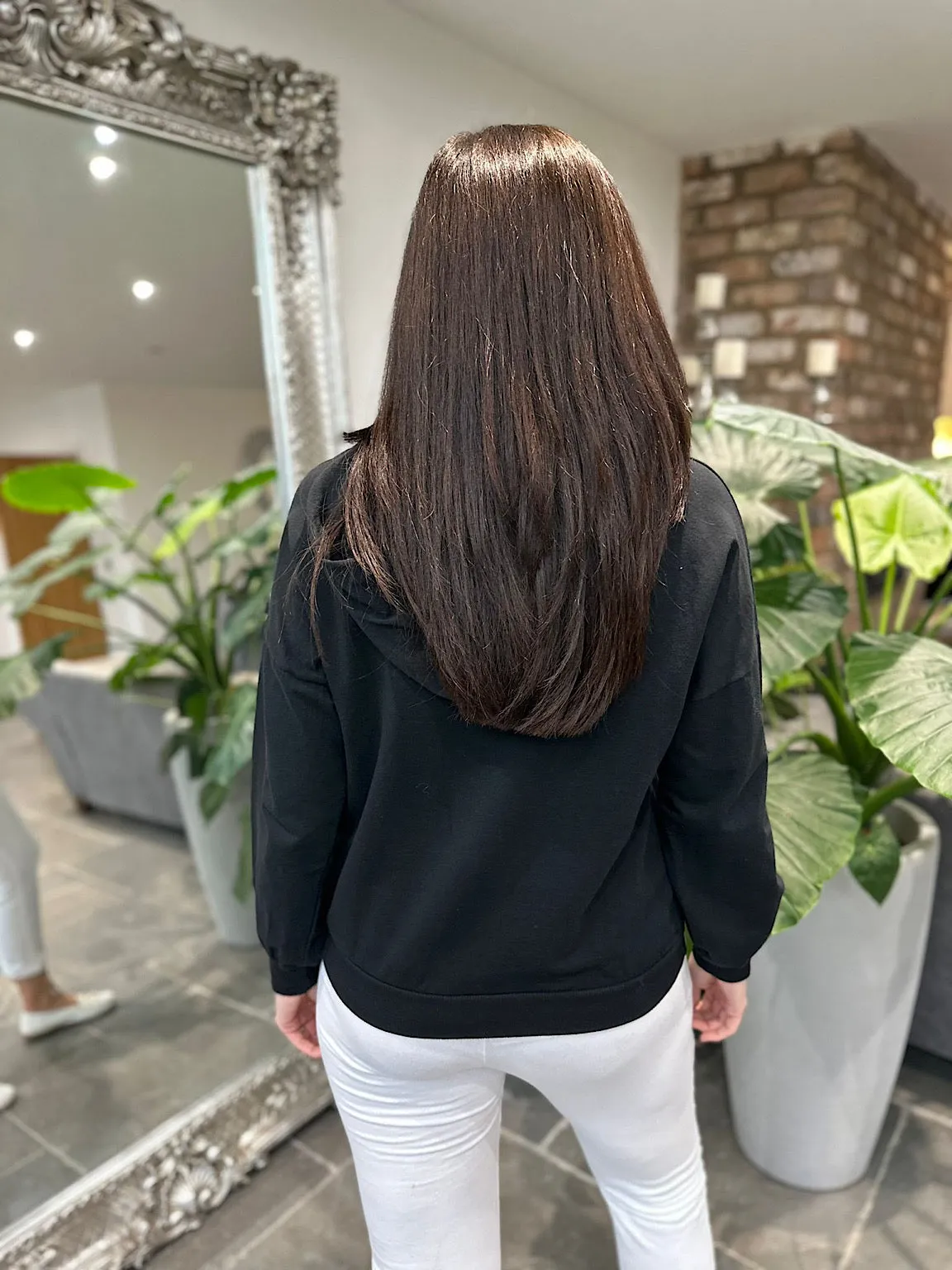 Black V Neck Sweatshirt Reema 2