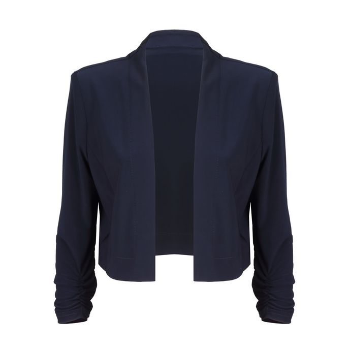 BOLERO JACKET WITH 3/4 SLEEVES Woman Midnight blue