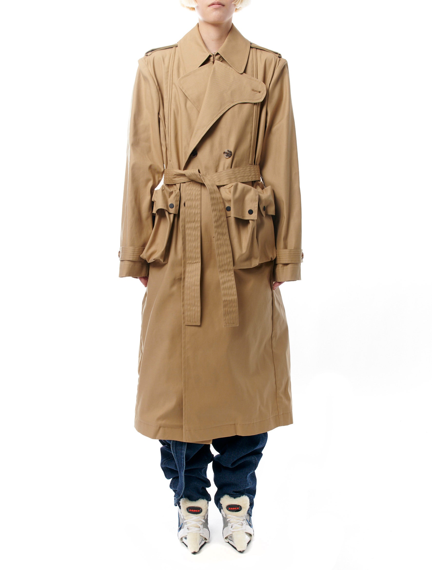 Botter Multi Pocket Dive Closure Trench Coat