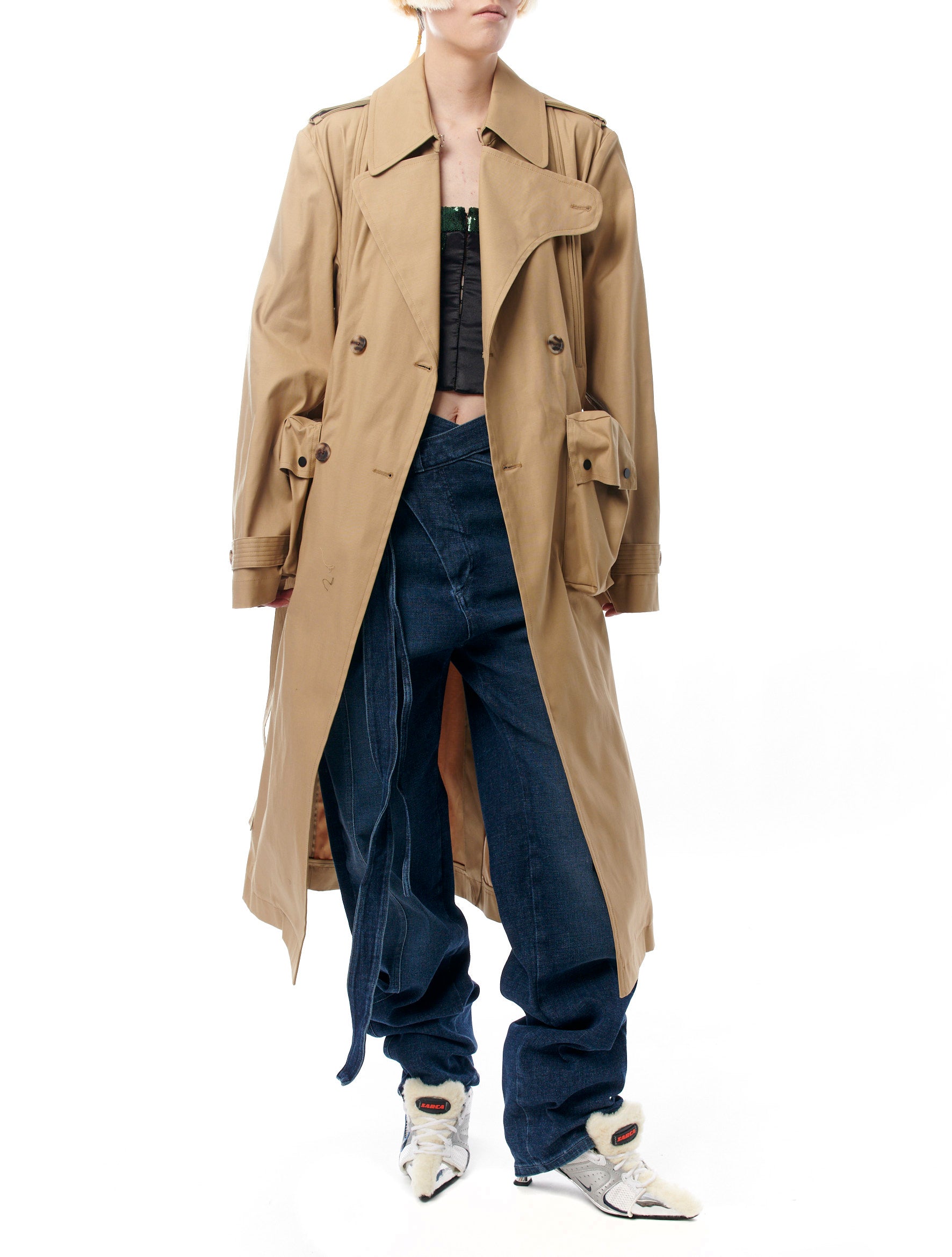 Botter Multi Pocket Dive Closure Trench Coat