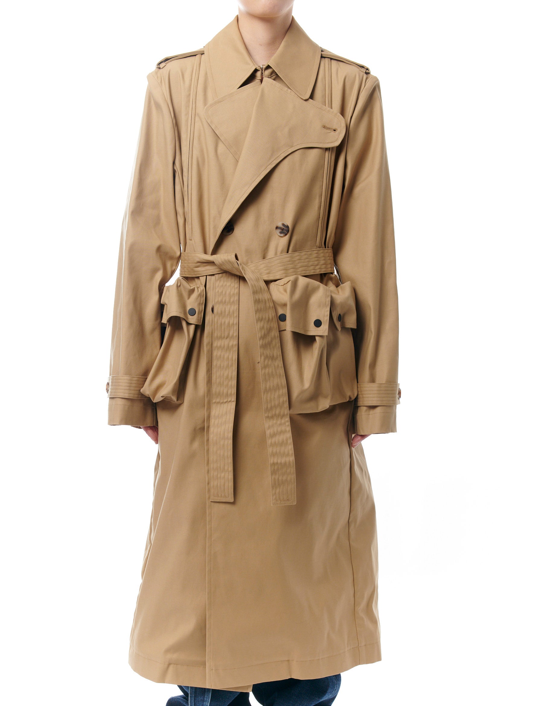 Botter Multi Pocket Dive Closure Trench Coat