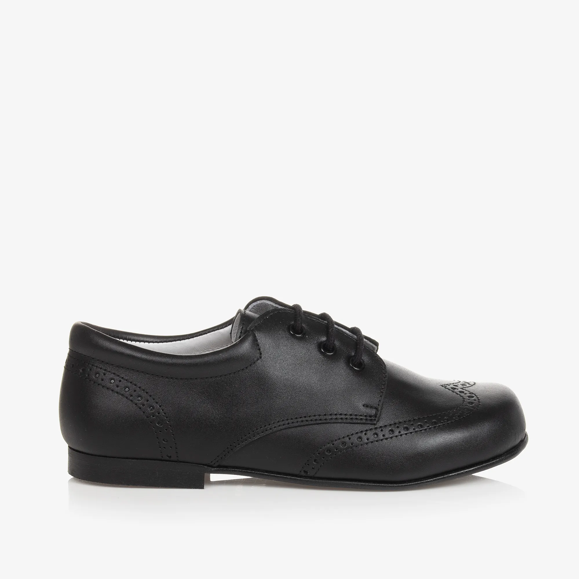 Boys Black Leather Brogues