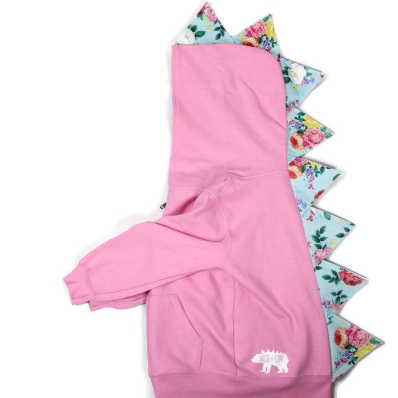 Candy Pink Dinosaur Hoodie For Girls - Rosie Rex