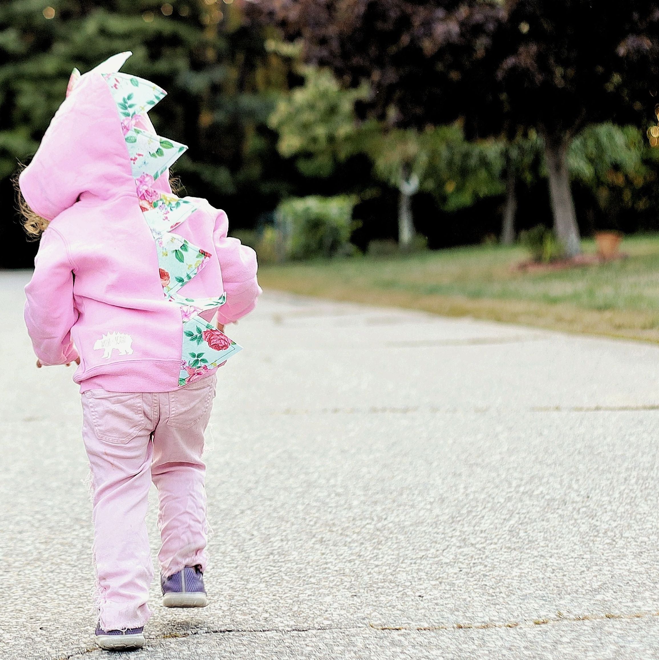 Candy Pink Dinosaur Hoodie For Girls - Rosie Rex