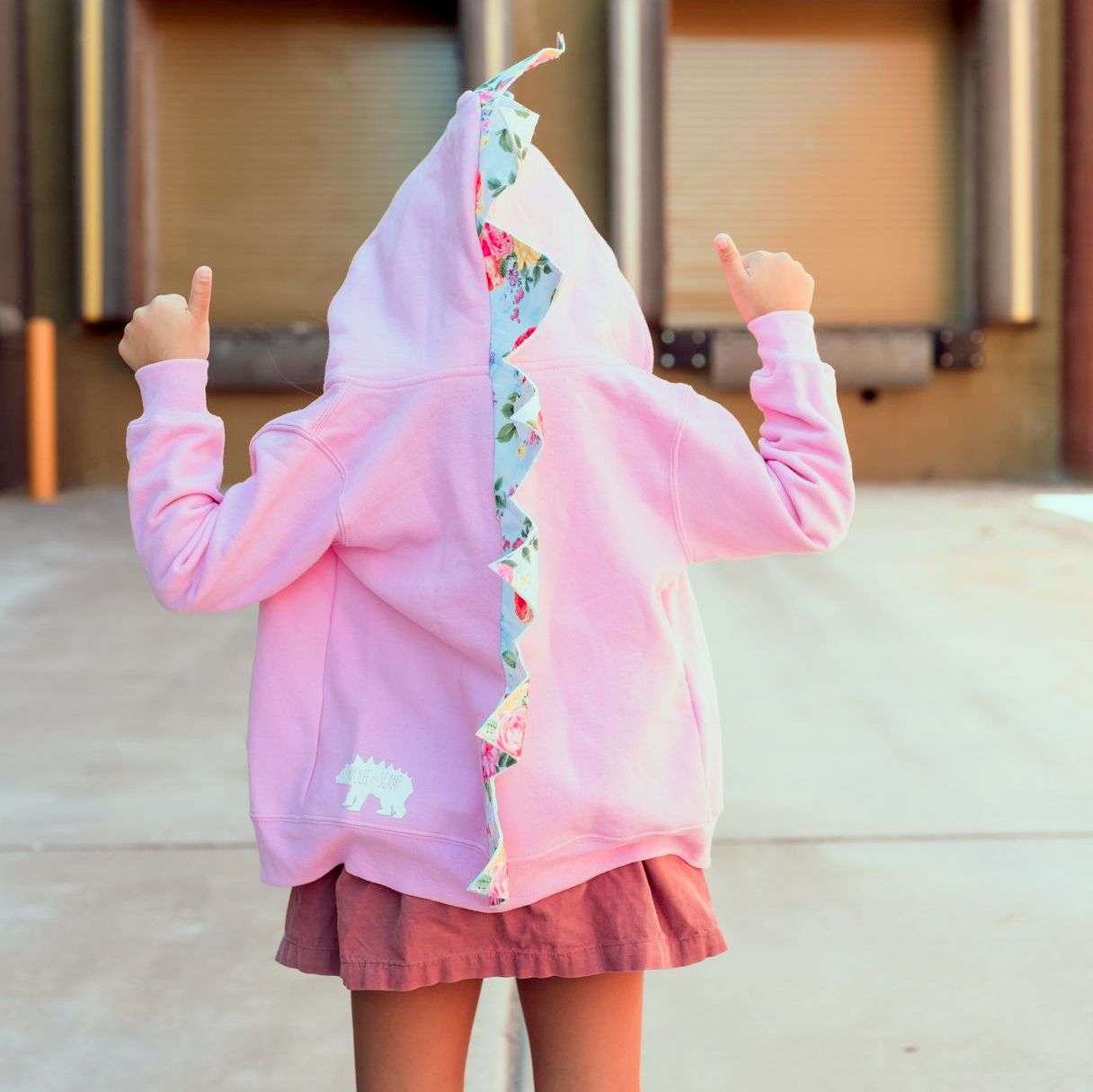 Candy Pink Dinosaur Hoodie For Girls - Rosie Rex