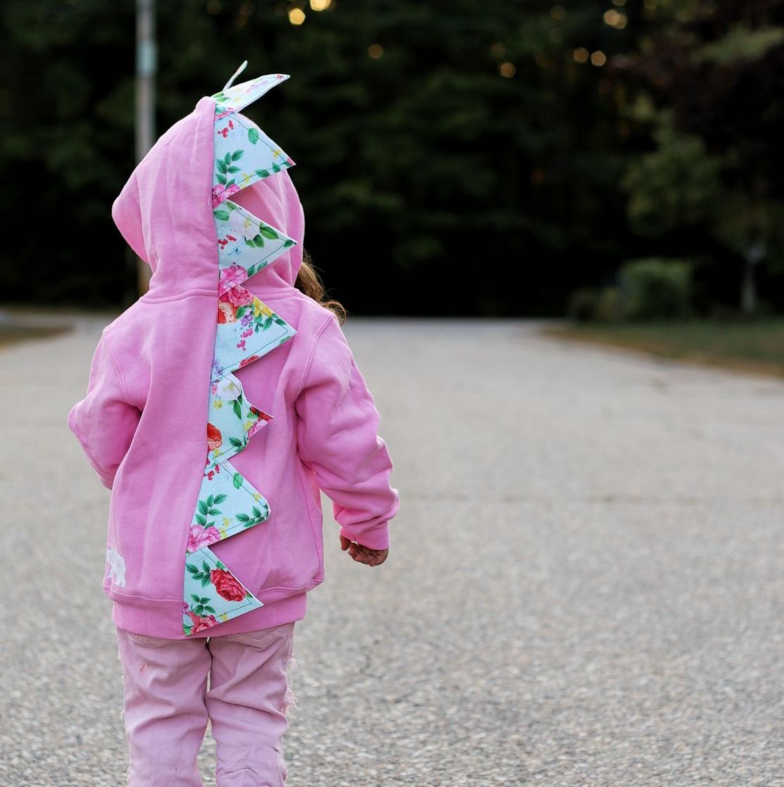 Candy Pink Dinosaur Hoodie For Girls - Rosie Rex