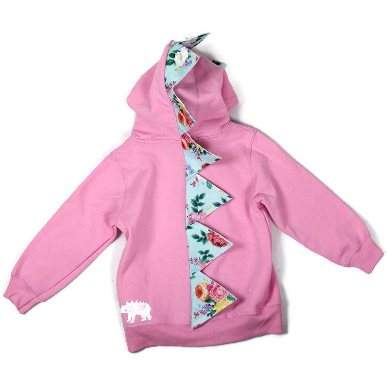 Candy Pink Dinosaur Hoodie For Girls - Rosie Rex