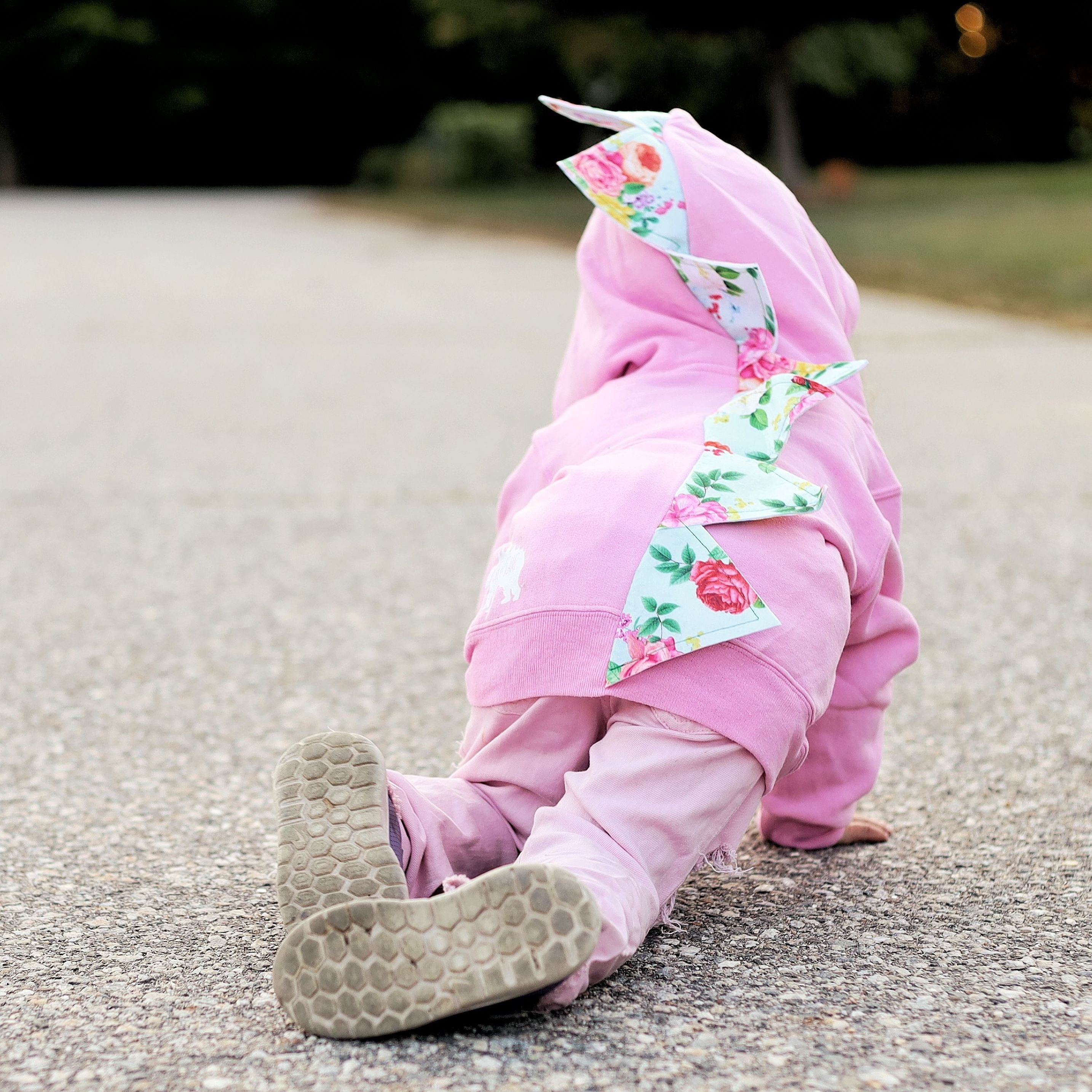 Candy Pink Dinosaur Hoodie For Girls - Rosie Rex