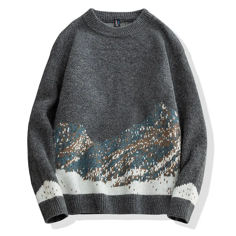 Casual O-Neck Hand Knitted Loose Pullover Sweater for Men and Women