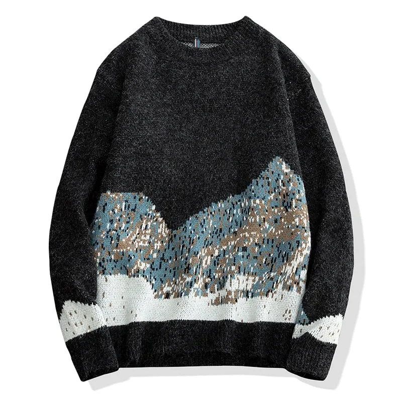 Casual O-Neck Hand Knitted Loose Pullover Sweater for Men and Women