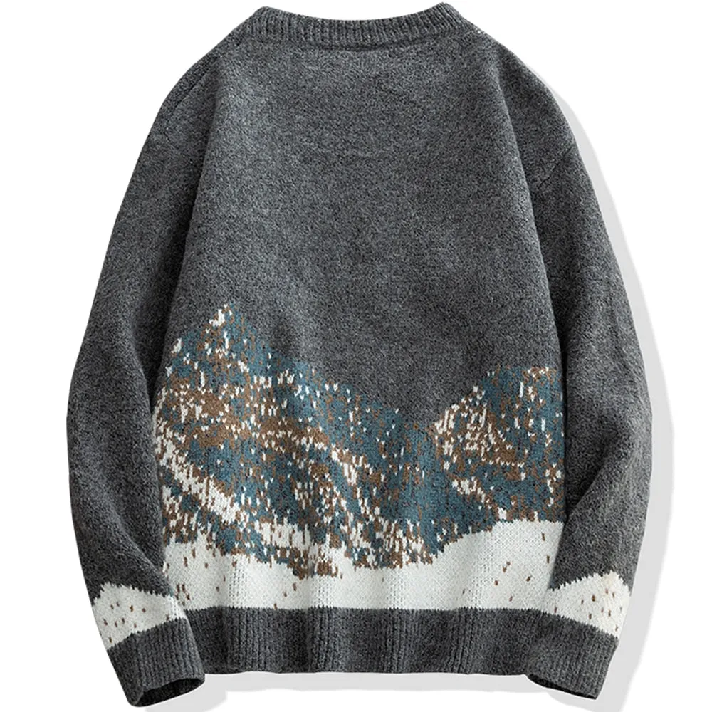 Casual O-Neck Hand Knitted Loose Pullover Sweater for Men and Women