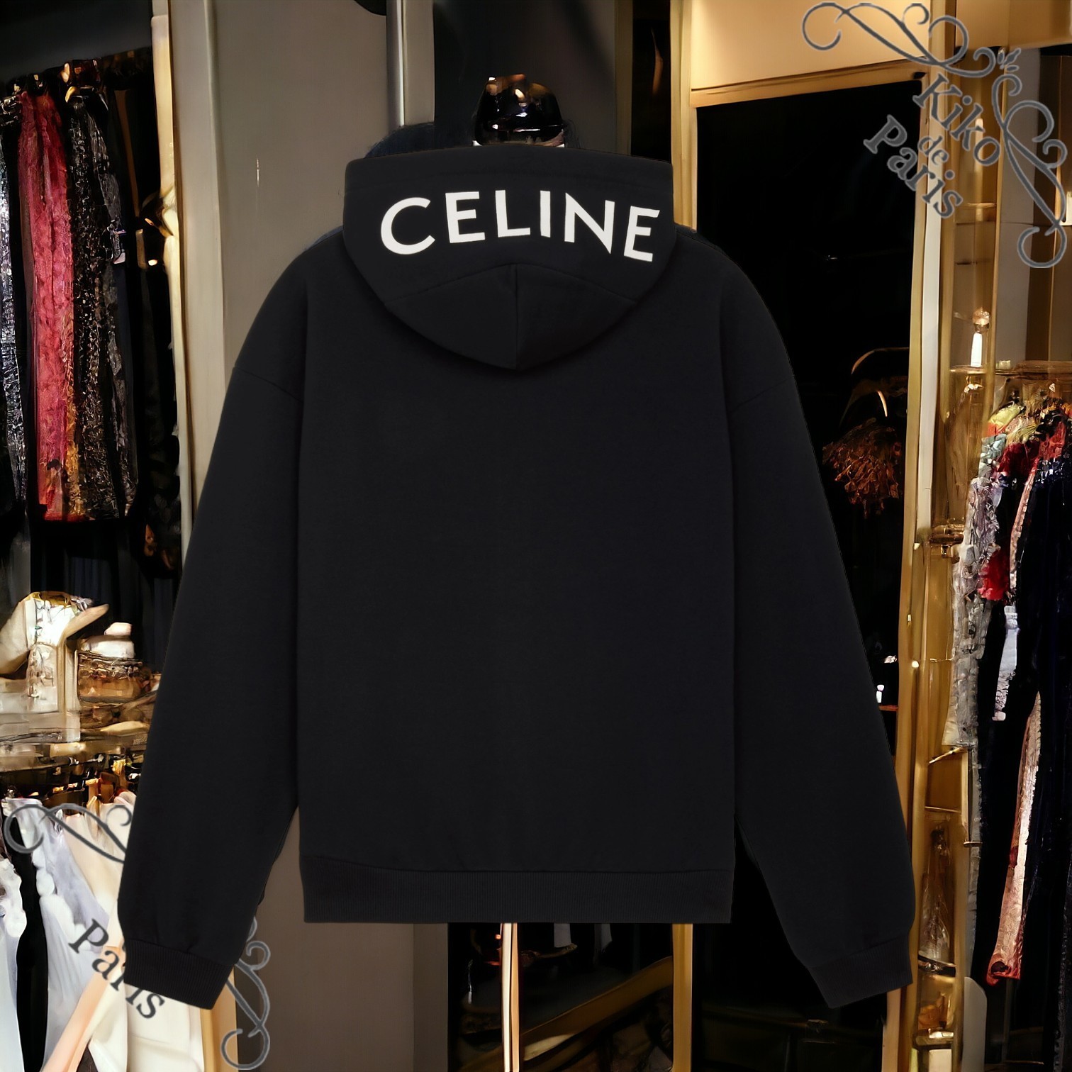 CELINE  |Celine hoodie in cotton fleece