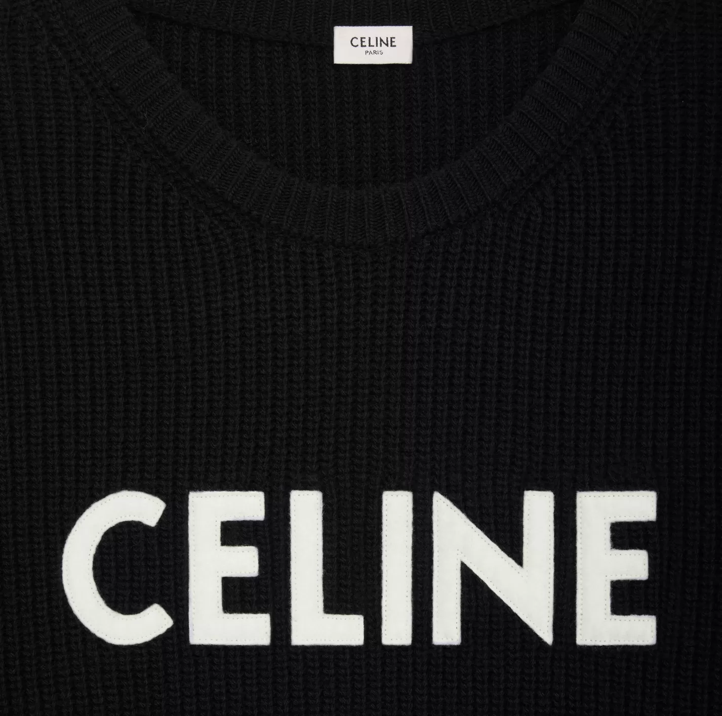 CELINE  |CELINE OVERSIZED SWEATER IN RIBBED WOOL  2A19R423P.38NO