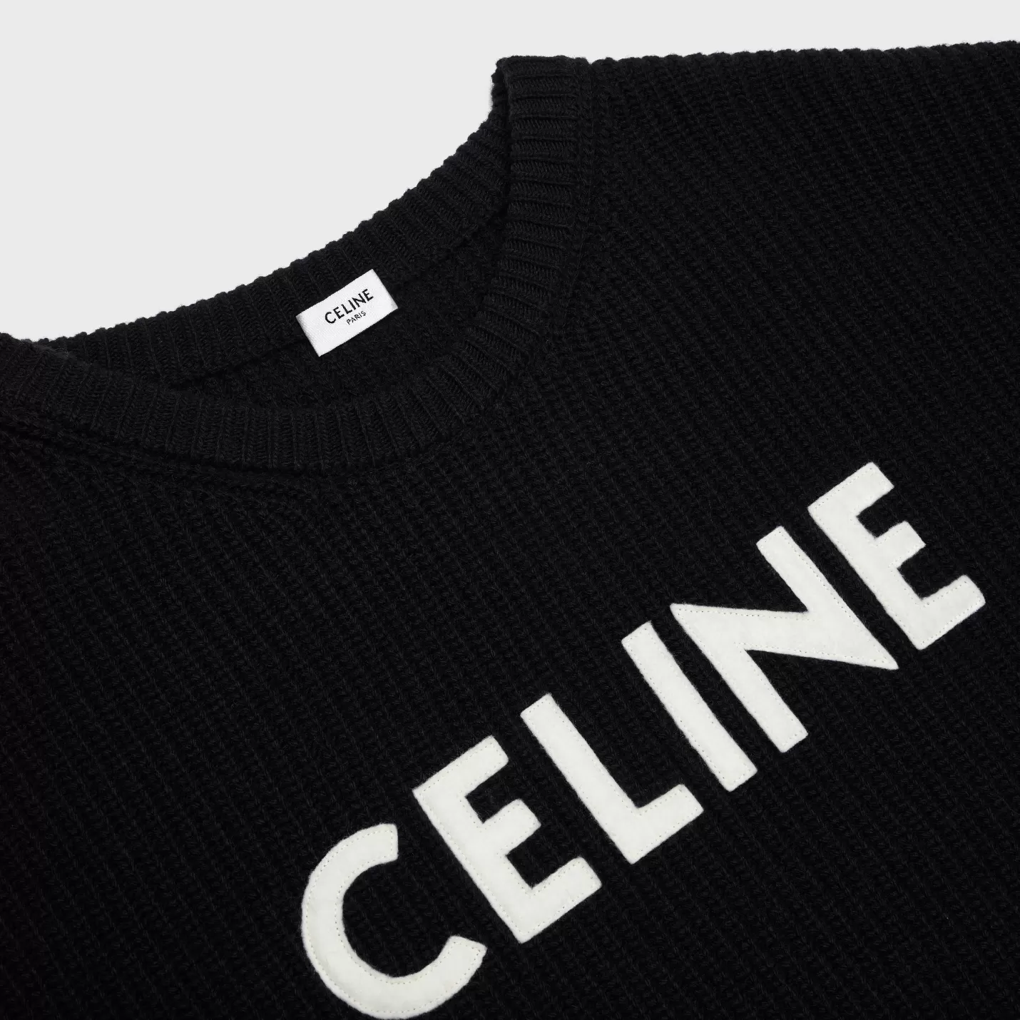 CELINE  |CELINE OVERSIZED SWEATER IN RIBBED WOOL  2A19R423P.38NO