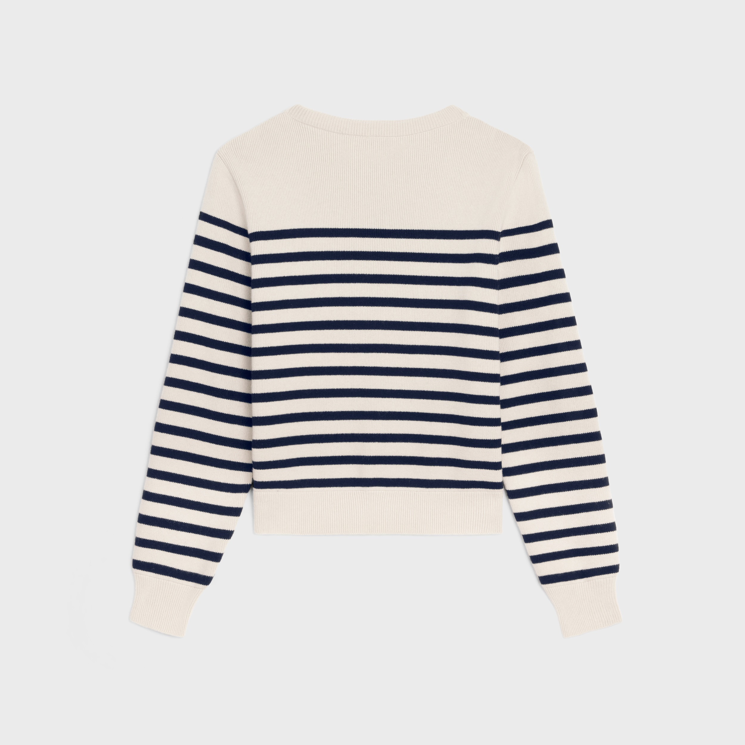 CELINE  |CREW NECK MARINIÈRE SWEATER IN CASHMERE 2AD18240U.01CN