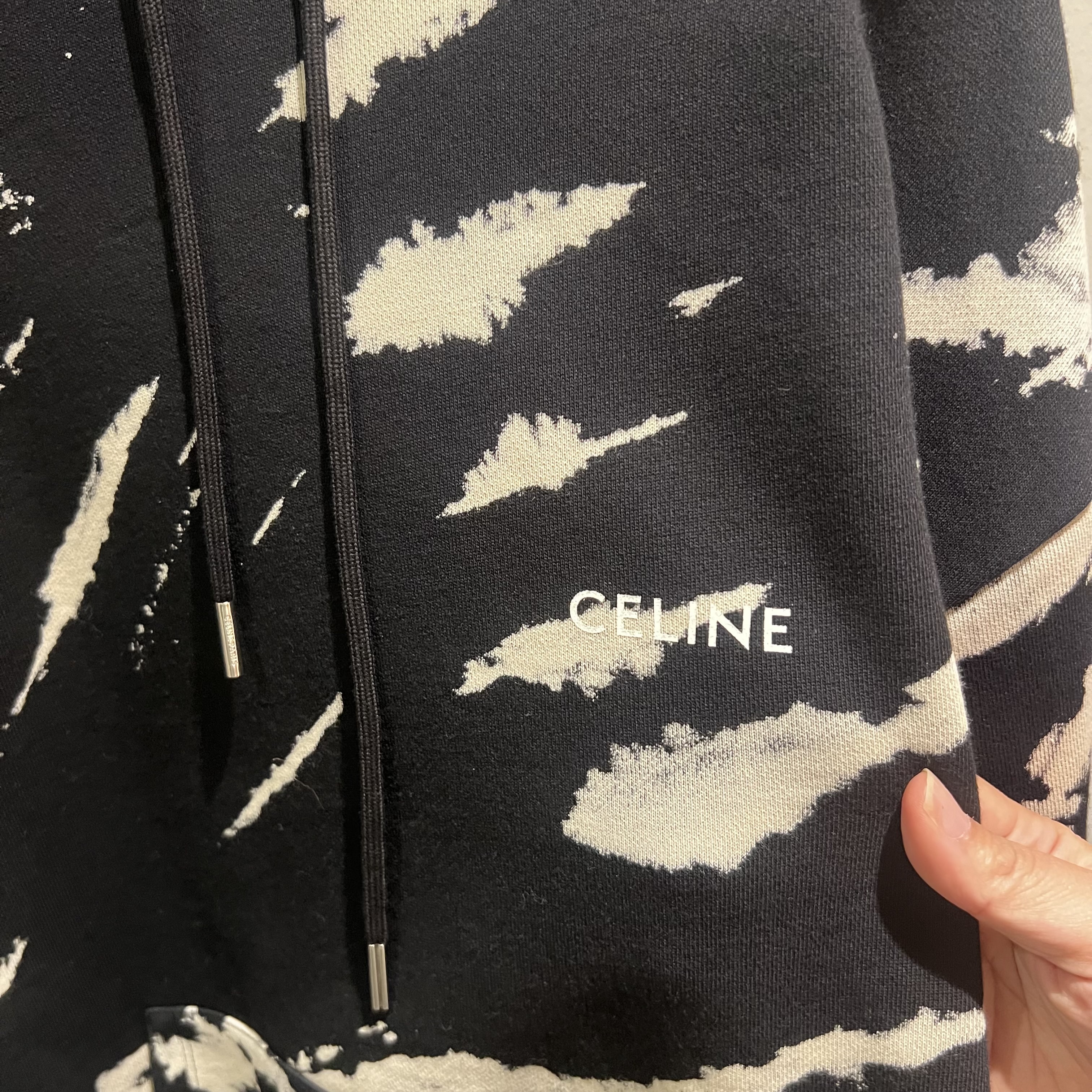 CELINE  |LOOSE TIE-DYE HOODIE IN JERSEY FLEECE