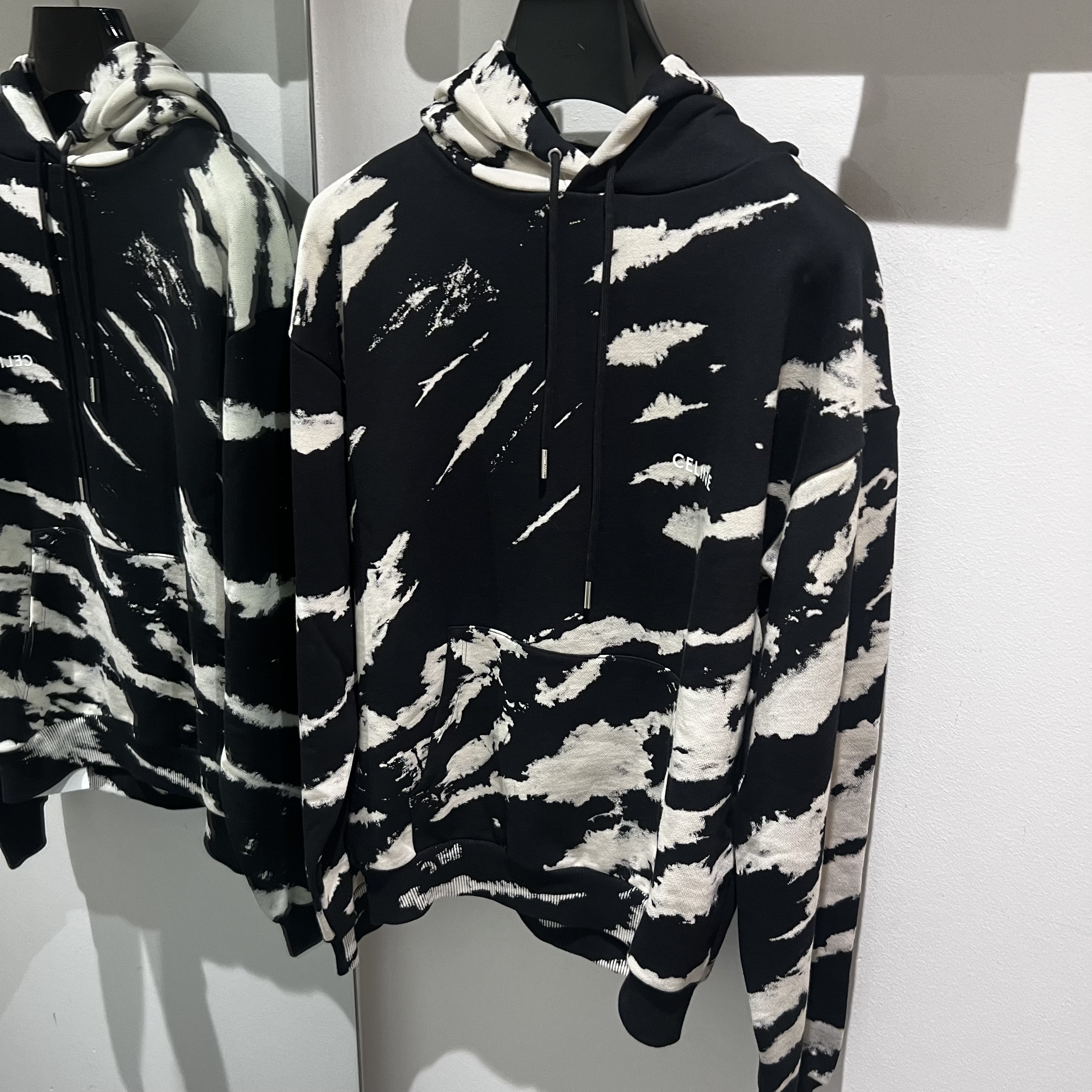 CELINE  |LOOSE TIE-DYE HOODIE IN JERSEY FLEECE