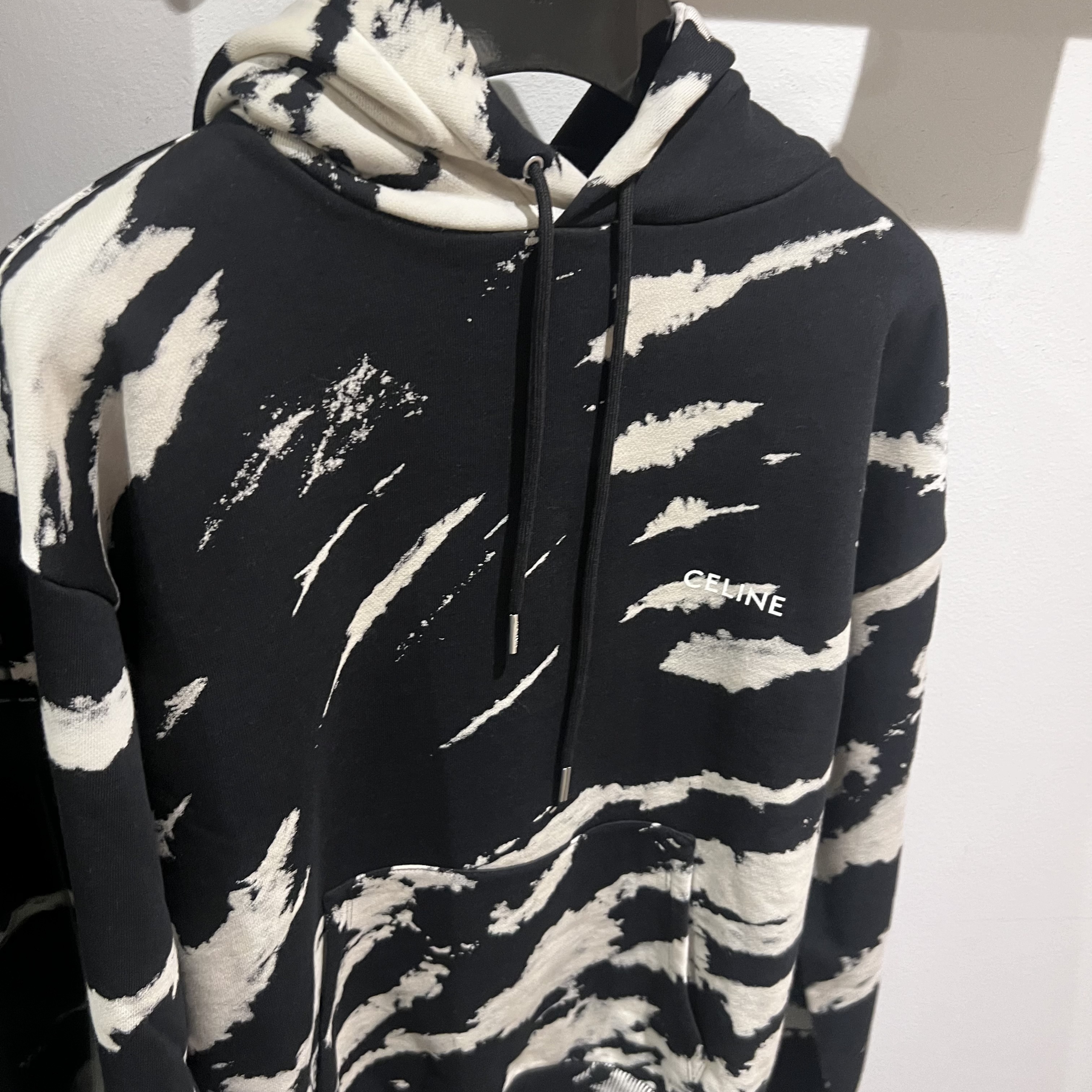 CELINE  |LOOSE TIE-DYE HOODIE IN JERSEY FLEECE